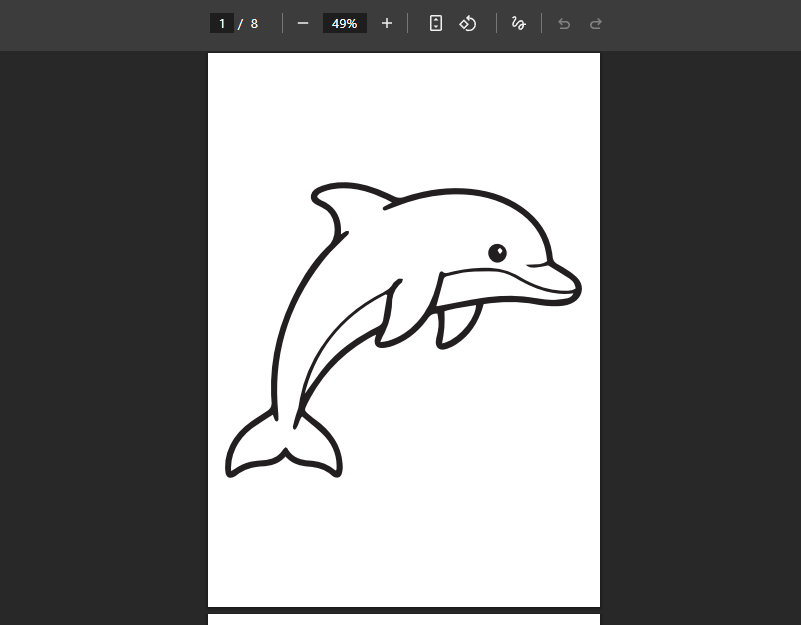 8 Coloring aquatic animals pages smooth black outline A4 printable digital file download. 1 high quality PDF white background. - Image 3